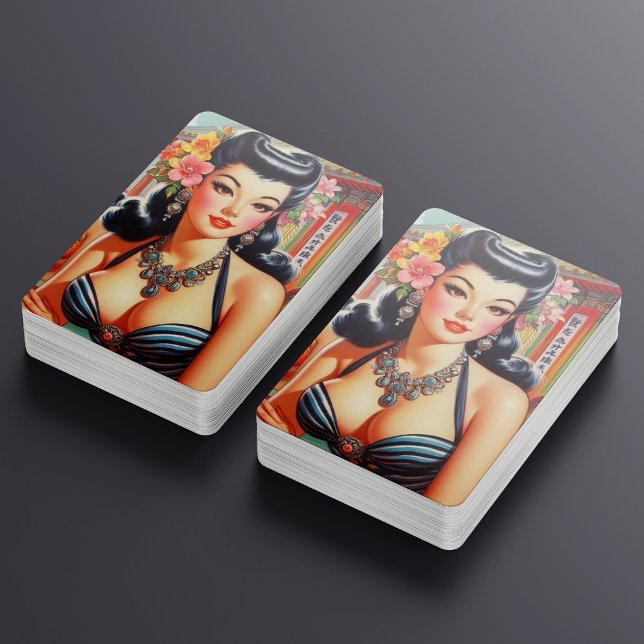 Jeu De Cartes Cute Vinage Oriental Girls (Créateur téléchargé)