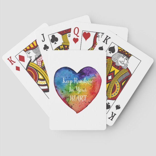 Jeu De Cartes Cute Watercolor Rainbow (dos)