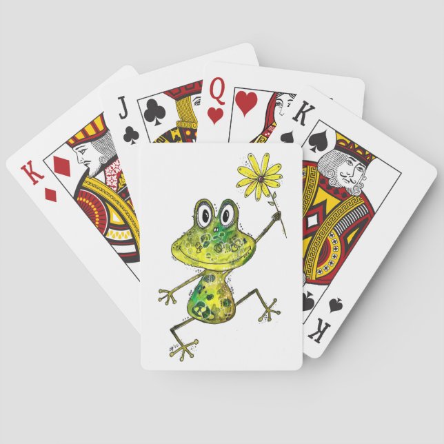 Jeu De Cartes Cute Whimsical Happy Frog (dos)