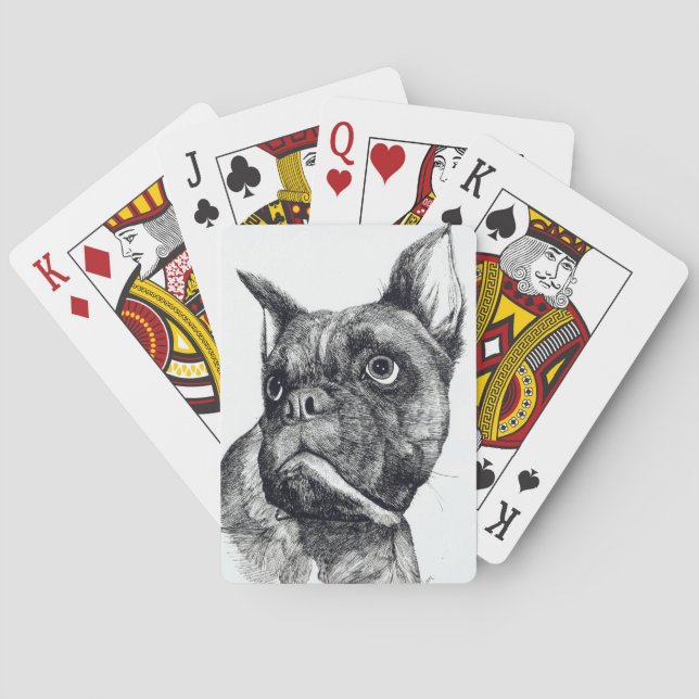Jeu De Cartes Cutesse de chien de boxe (dos)