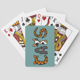 Jeu De Cartes CV- Lettres de chats amusantes Jouer aux cartes