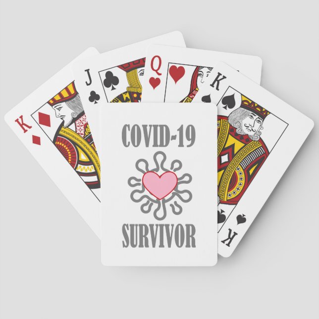 Jeu De Cartes CVID-19 Survivant Corona virus J'ai survécu (dos)