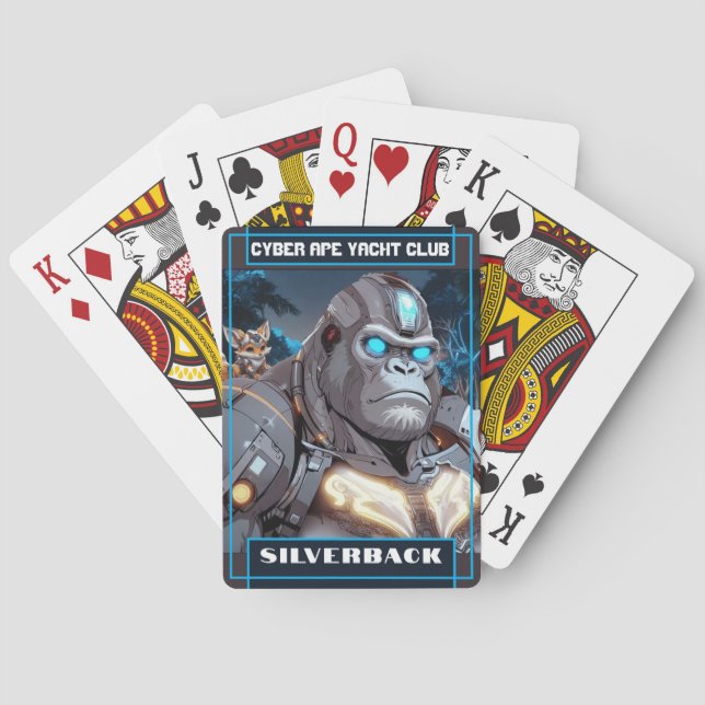 Jeu De Cartes Cyber Ape Yacht Club - Silverback Playing Cards (dos)