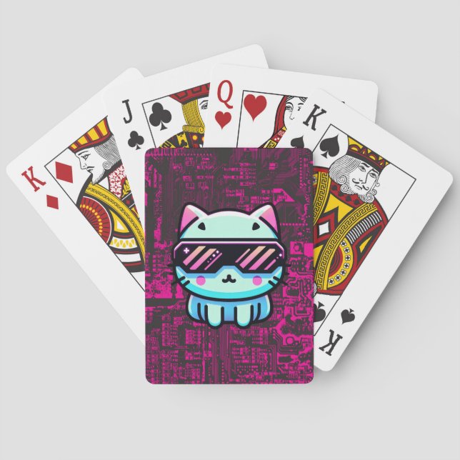 Jeu De Cartes Cyber chat (dos)