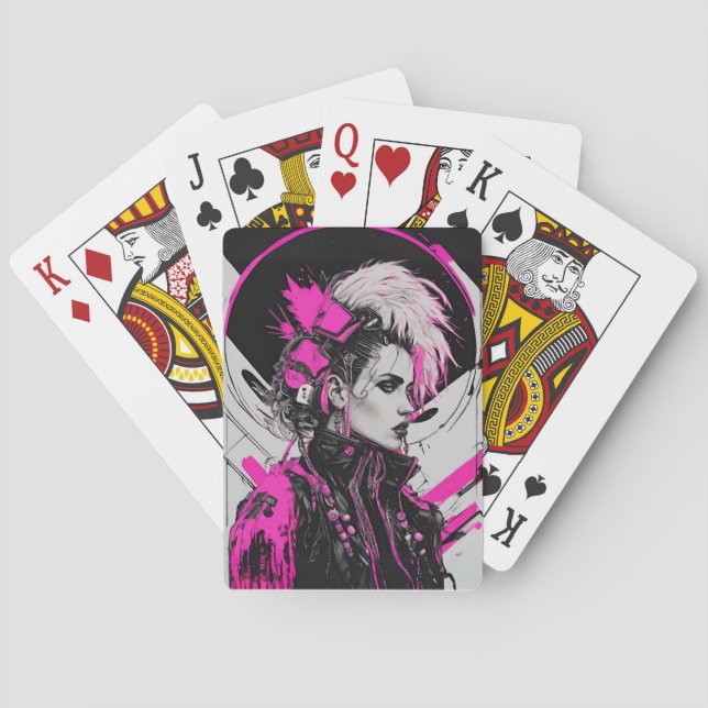 Jeu De Cartes Cyberpunk Femme Fatale Jouer Cartes (dos)