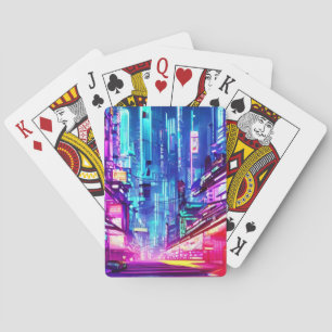 Jeu De Cartes Cyberpunk Futuristic Neon City