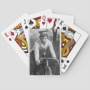 Jeu De Cartes Cycliste vintage en fleurs