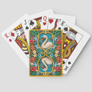 Jeu De Cartes Cygne, Art en argile du lac calme