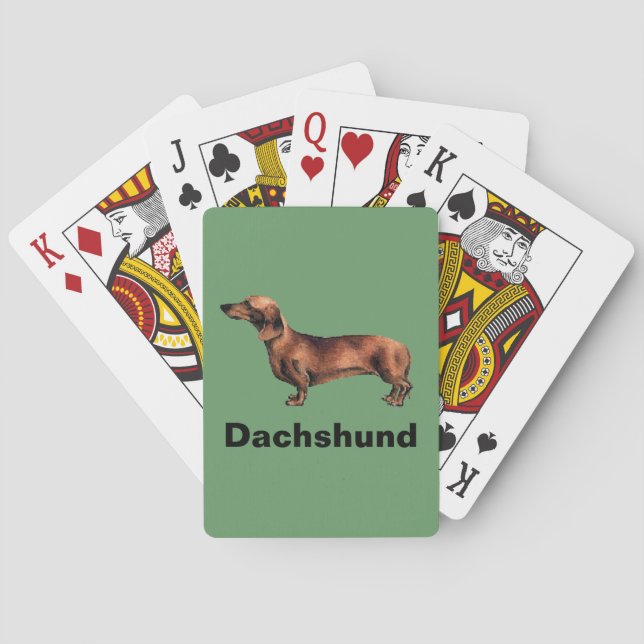 Jeu De Cartes Dachshund Chien Jouer aux cartes (dos)