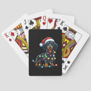 Jeu De Cartes Dachshund Chien Maman Noël Propriétaire Cadeau