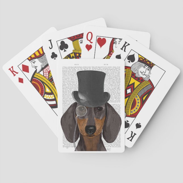 Jeu De Cartes Dachshund, Hound officiel et Casquette (dos)