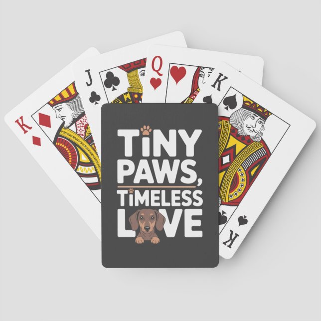 Jeu De Cartes Dachshund Tiny Paws, Timeless Love (dos)