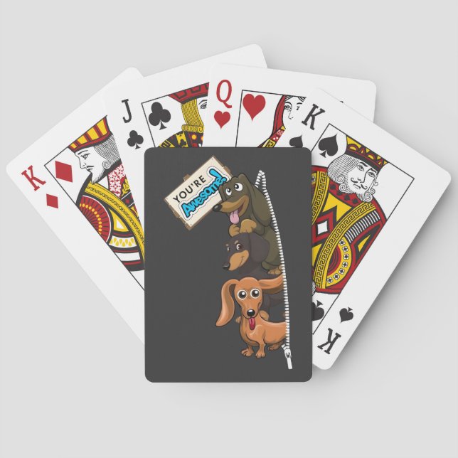 Jeu De Cartes Dachshund Vous Êtes Super (dos)