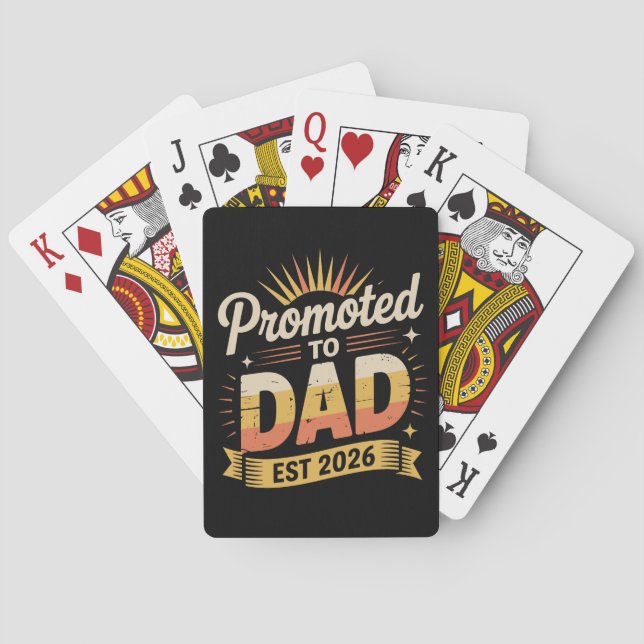 Jeu De Cartes Dad Est. 2026 Funny New Dad Pregnancy Announcement (dos)