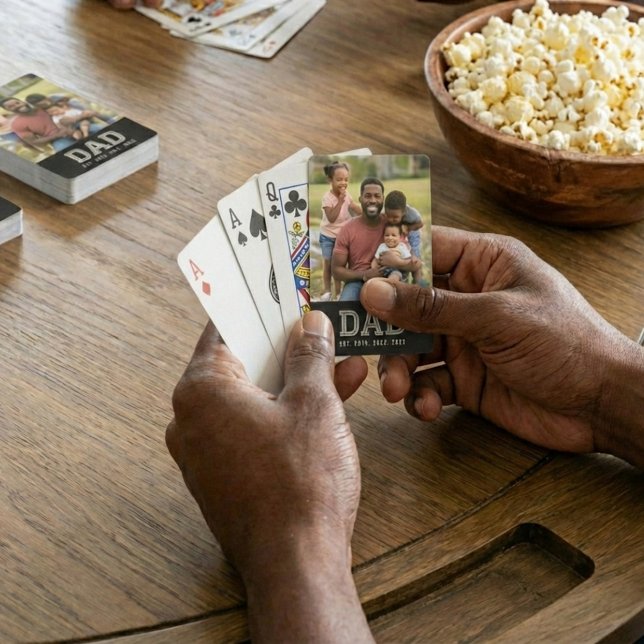Jeu De Cartes Dad Established Black Bold Photo  (Créateur téléchargé)