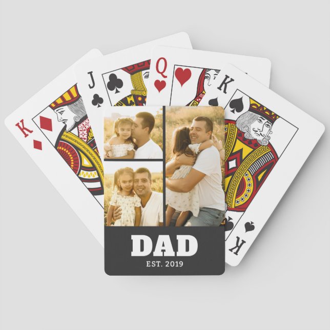 Jeu De Cartes Dad Established Bold Text Black 3 Photo (dos)