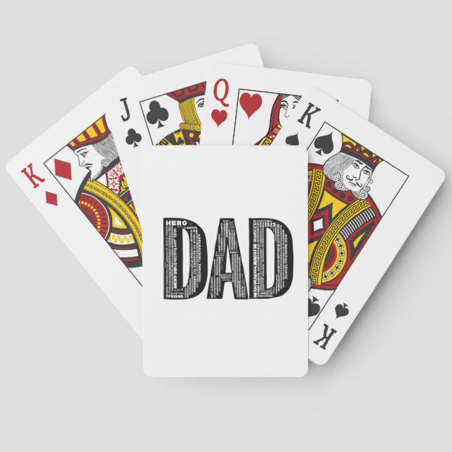 Jeu De Cartes DAD Word Cloud Playing Cartes - Cadeau Fête des pè (dos)