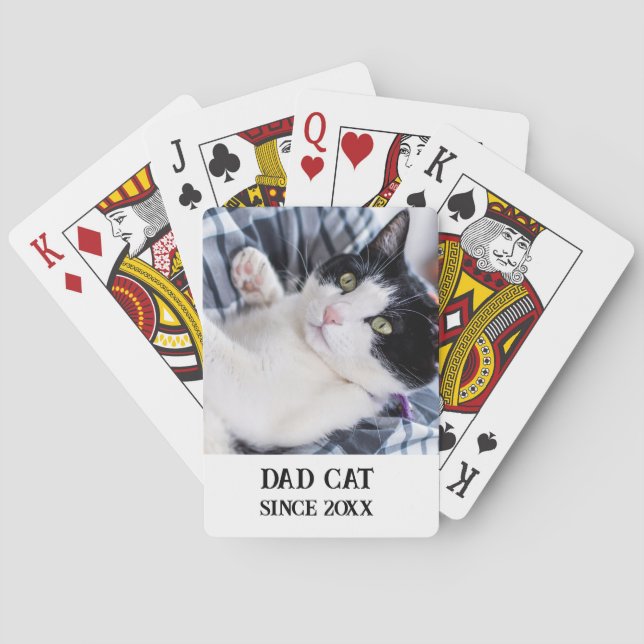 Jeu De Cartes Daddy cat since Photo cute cat (dos)