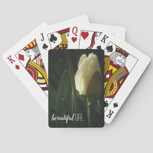 Jeu De Cartes Daffodil fleur belle vie Citation (dos)