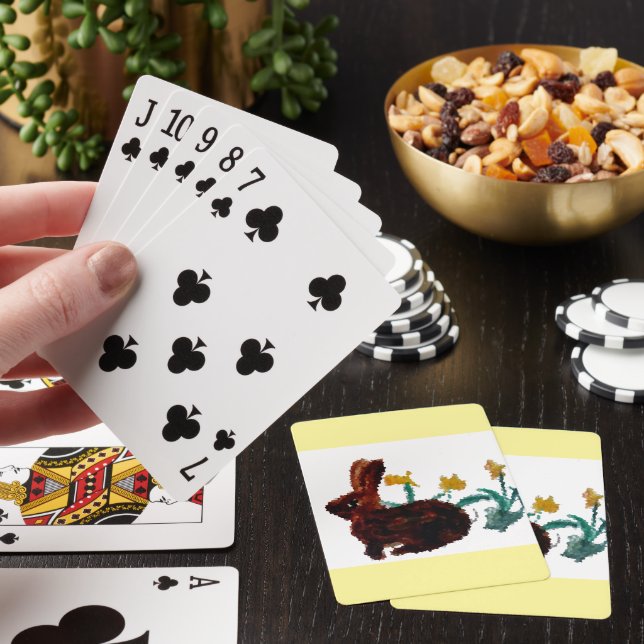 Jeu De Cartes Daffodiques de lapins de printemps (In Situ)