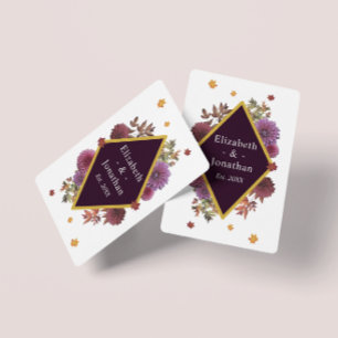 Jeu De Cartes Dahlia romantique d'automne