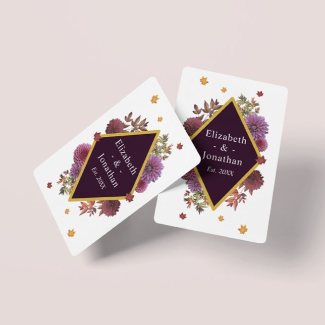 Jeu De Cartes Dahlia romantique d'automne (Créateur téléchargé)
