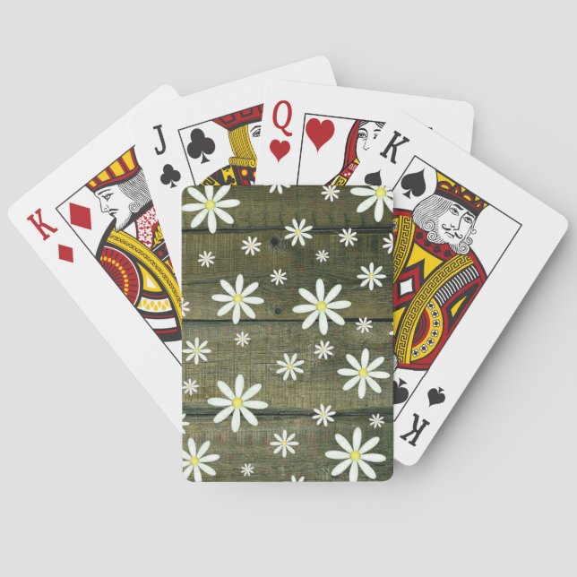 Jeu De Cartes Daisis Rustique Barne Planche Daisy Flower (dos)