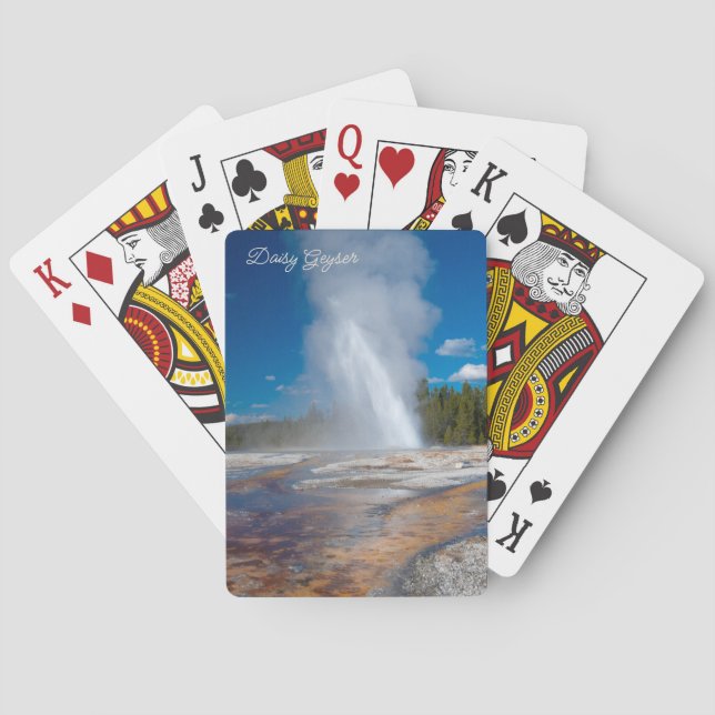 Jeu De Cartes Daisy Geyser Éruption du parc national Yellowstone (dos)