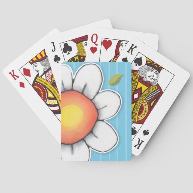 Jeu De Cartes Daisy Joy Brayures bleues Bicycle® Playing Cards (dos)