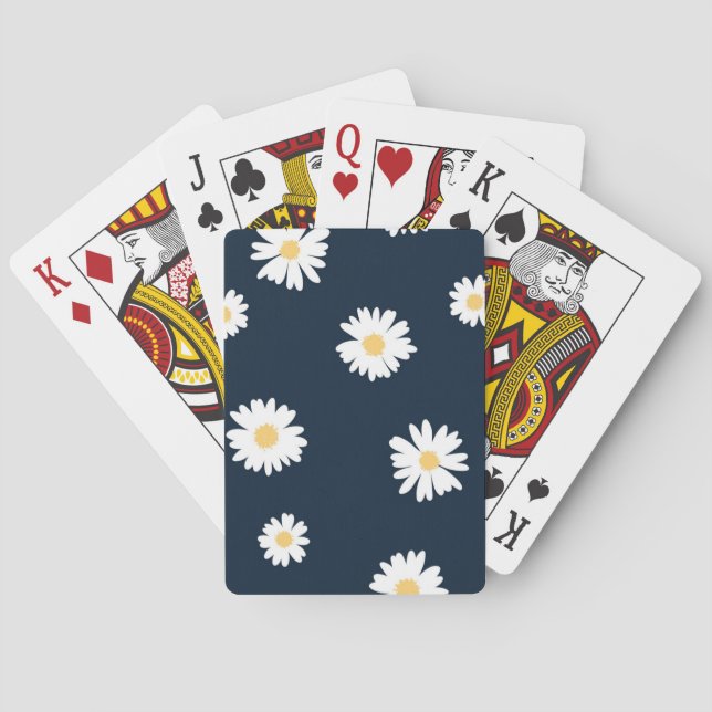 Jeu De Cartes Daisy On Blue Motif (dos)