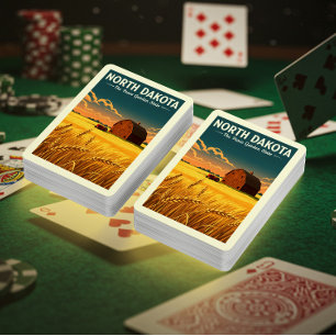 Jeu De Cartes Dakota du Nord vintage