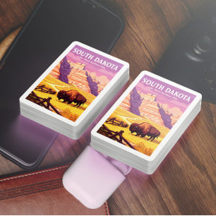 Jeu De Cartes Dakota du Sud vintage