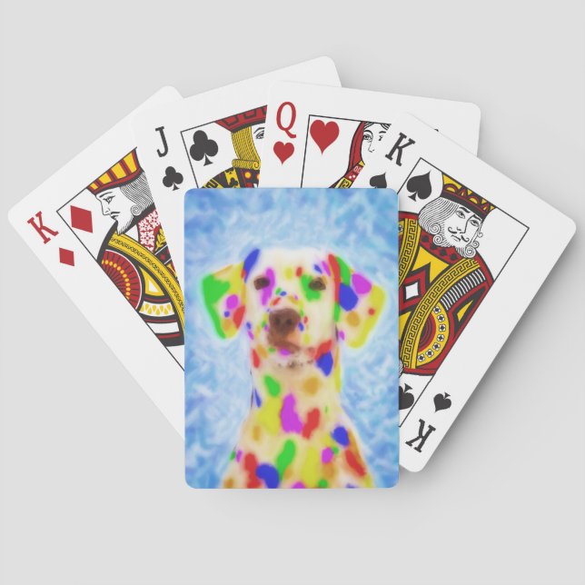 Jeu De Cartes Dalmate d'arc-en-ciel (dos)