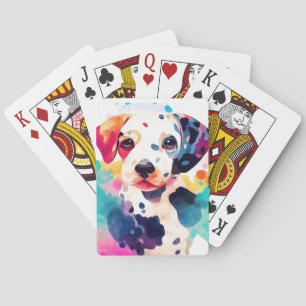 Jeu De Cartes Dalmatie Nature Sauvage Animal Couleur Art Peintur