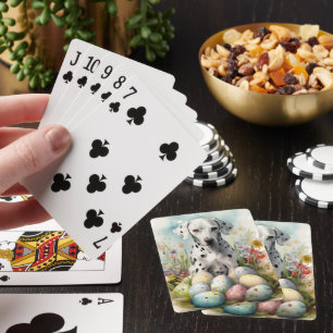 Jeu De Cartes Dalmatien avec oeufs de Pâques