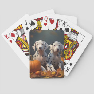 Jeu De Cartes Dalmatien chiot Automne Délice Citrouille