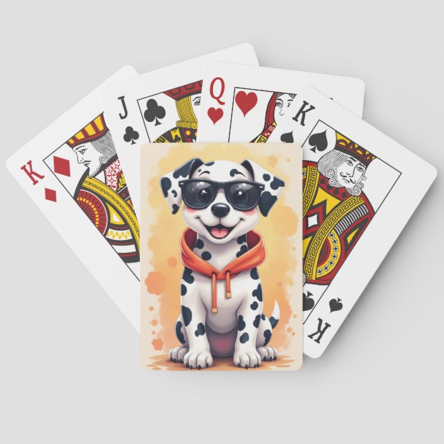 Jeu De Cartes Dalmatien mignon Kawaii (dos)