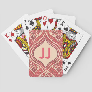 Jeu De Cartes Damask Monogramme Deck de cartes