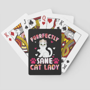 Jeu De Cartes Dame Chaton Parfaitement Saine d'Esprit