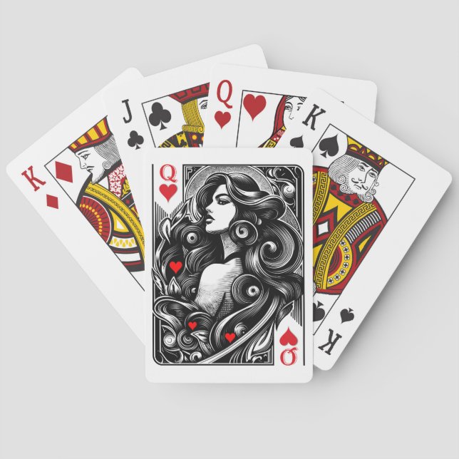 Jeu De Cartes Dame de cœur à vous l'honneur  (dos)