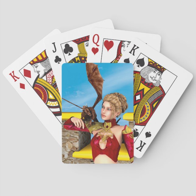 Jeu De Cartes Dame Dragon (dos)
