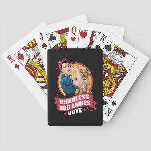 Jeu De Cartes Dames de chats sans enfants votent chien The Rivet