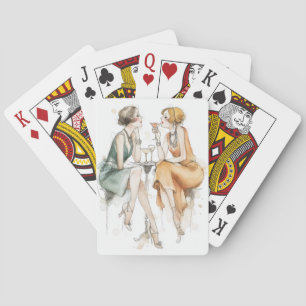 Jeu De Cartes Dames Flapper Vintage