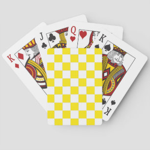 Jeu De Cartes Damier jaune et blanc