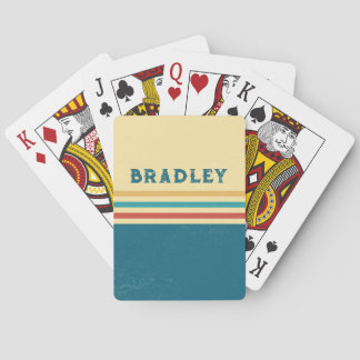 Jeu De Cartes Damier Rétro Nom Personnalisé