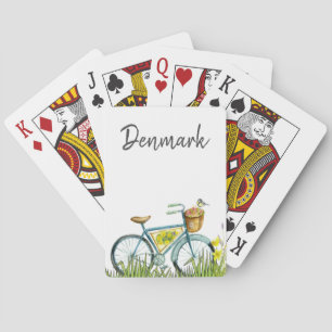 Jeu De Cartes Danemark Vélo vintage dans le champ de lavande