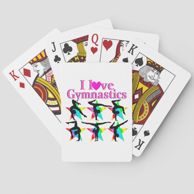 JEU DE CARTES DANGEREUX ROSE J'ADORE LE DESIGN GYMNASTIQUE (dos)