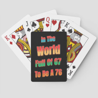 Jeu De Cartes Dans Le Monde Plein De 67 Pour Être Un 76