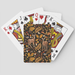 Jeu De Cartes Dans les bois / Cerf d'automne sur noir