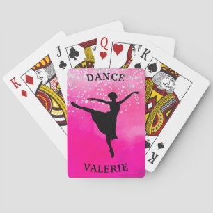 Jeu De Cartes Danse de ballerine rose ombré scintillant   